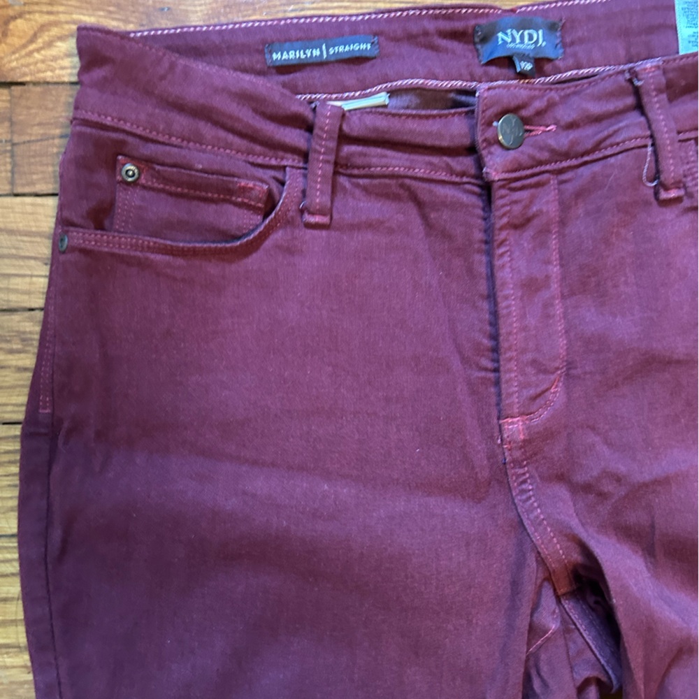 NYDJ Deep Maroon Denim Pants